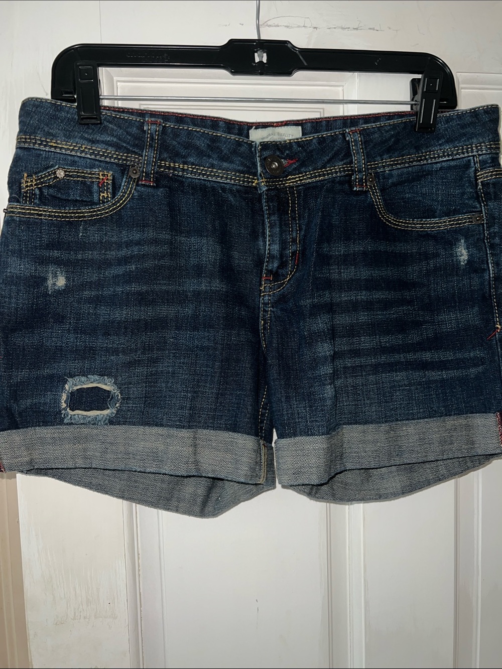 Aeropostale Dark Wash Denim Roll-Cuff Women’s Shorts